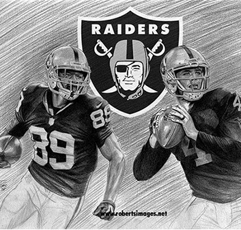 Raiders Amari Cooper and Derek Carr by Robert Blancas