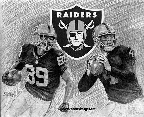 Raiders Amari Cooper and Derek Carr by Robert Blancas