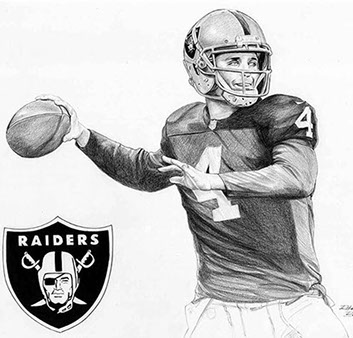 Raiders Derek Carr by Robert Blancas