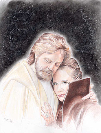Luke and Leia Skywalker by Robert Blancas