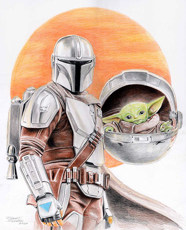 The Mandalorian and Grogu by Robert Blancas